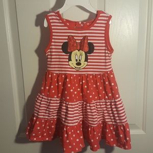 4T Minnie Dress Red and White